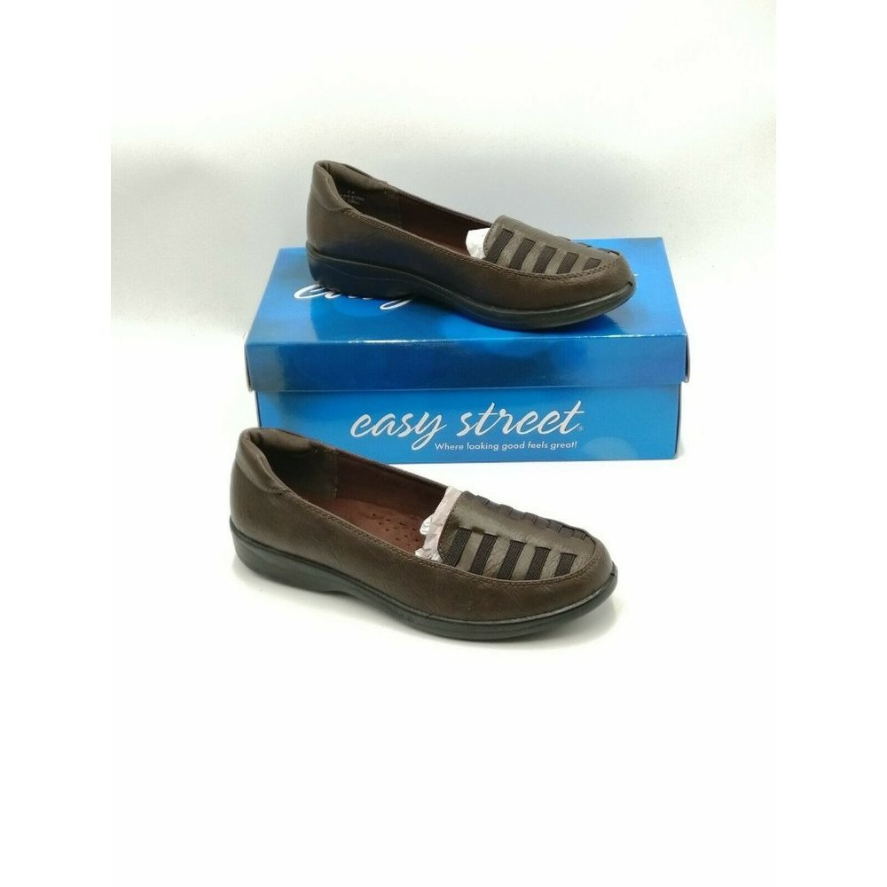 Easy Street Genesis Comfort Loafers Brown Slip On Flats Women’s 8.5M NIB